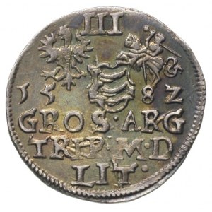 trojak 1582, Wilno, Ivanauskas 774:127, wyśmienity egze...