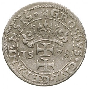 grosz 1578, Gdańsk, odmiana z rozetką po GEDANENSIS