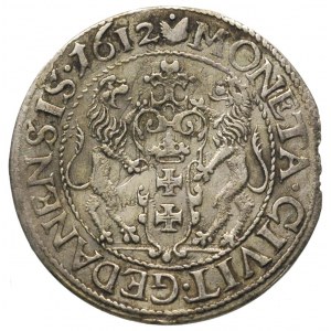ort 1612, Gdańsk, kropka nad łapą niedźwiedzia, moneta ...
