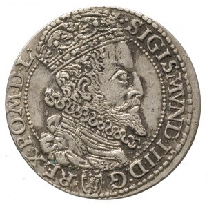 szóstak 1596, Malbork, odmiana z dużą głową króla, bard...