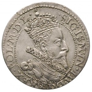 szóstak 1599, Malbork, odmiana z małą głową króla, egze...