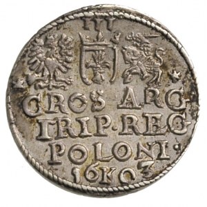 trojak 1603, Kraków, piękny egzemplarz, patyna