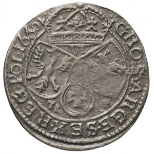 fałszerstwo z epoki szóstaka 1660, Kraków, miedź 2.72 g...