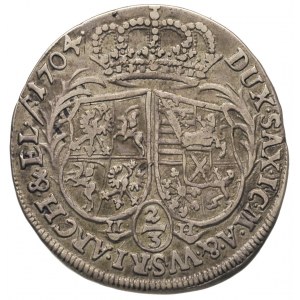 2/3 talara (gulden) 1704, Drezno, Dav. 819, minimalna w...