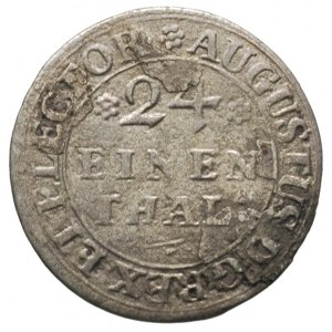 1/24 talara 1708, Drezno, Aw: Monogram królewski, Rw: N...