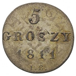 5 groszy 1811, Warszawa, Plage 96, moneta wybita na 1/2...