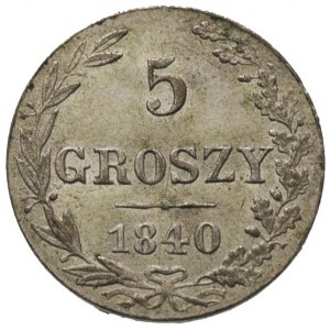 5 groszy 1840, Warszawa, Plage 140, Bitkin 1192, bardzo...
