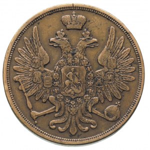 3 kopiejki 1853, Warszawa, Plage 468, Bitkin 858 R, rza...