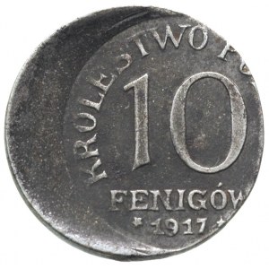 10 fenigów 1917/F, Stuttgart, Parchimowicz 6 a, wybite ...