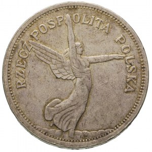 5 złotych 1928, bez znaku menniczego, Bruksela, Nike, P...