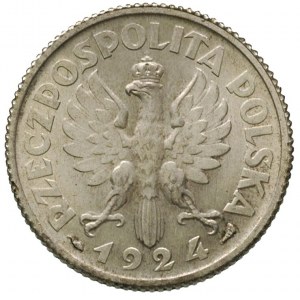 1 złoty 1924, Paryż, Parchimowicz 107 a, pięknie zachow...