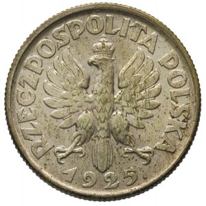 1 złoty 1925, Londyn, Parchimowicz 107 b, zielonkawozło...