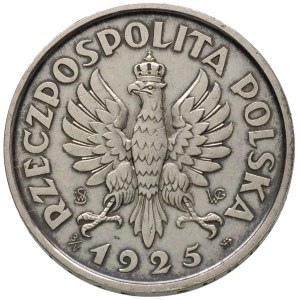 5 złotych 1925, Konstytucja odmiana z monogramem SW (pr...