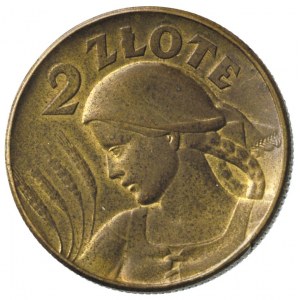 2 złote 1924, bez znaku mennicy, mosiądz 8.43 g, Parchi...