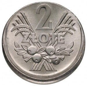 2 złote 1958, Warszawa, niecentrycznie wybite