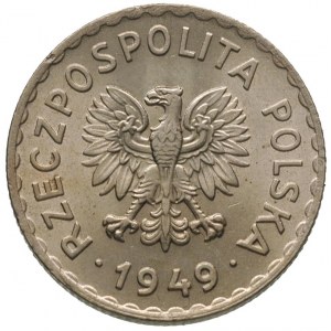 1 złoty 1949, Warszawa, miedzionikiel, Parchimowicz 212...