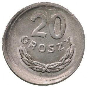 20 groszy 1961, Krzemnica, niecentrycznie wybite