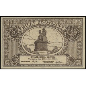 20 groszy 28.04.1924, Lucow 702 R2, Miłczak 45