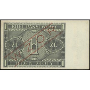 1 złoty 1.10.1938, seria H 1234567, H 8900000, WZÓR, be...