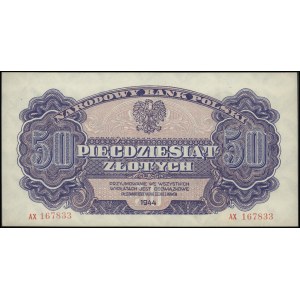50 złotych 1944, \obowiązkowe, seria AX