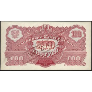 100 złotych 1944, \obowiązkowe, seria Dr 123456 - Dr 78...