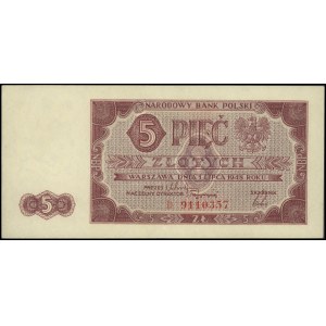 5 złotych 1.07.1948, seria D, Miłczak 135a