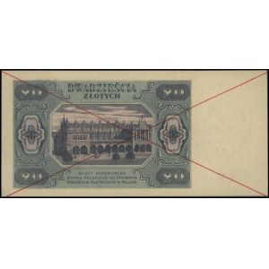 20 złotych, 1.07.1948, seria AD 1234567 - AD 8900000, S...