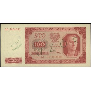 100 złotych 1.07.1948, seria OO 0000000, WZÓR z dodatko...