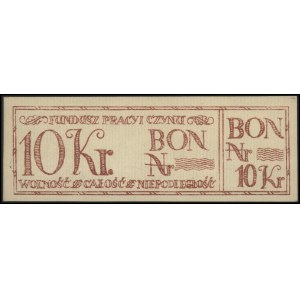 Fundusz Pracy i Czynu, 10 koron, bez numeracji, Jabł. 6...