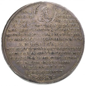 medal upamiętniający bitwę pod Wiedniem w 1683 r., Aw: ...