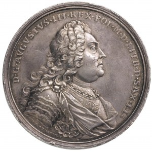 medal koronacyjny autorstwa H.P.Groskurta 1734 r., Aw: ...
