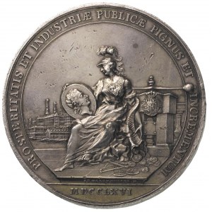 medal autorstwa J.F.Holzhaeussera dedykowany królowi pr...