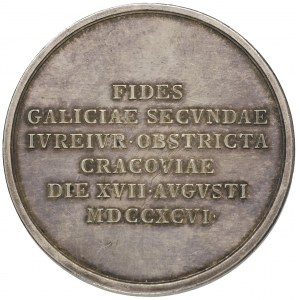 medal sygnowany J.N.Wirt, wybity w 1796 r., z okazji pr...
