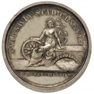 medal wybity z okazji otwarcia drogi z Warszawy do Brze...