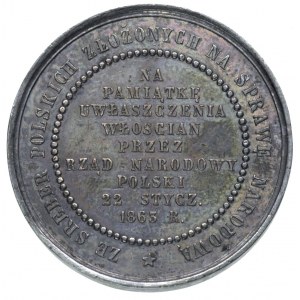 medal na uwłaszczenie włościan przez Rząd Narodowy Pols...