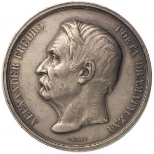 Aleksander Fredro - medal autorstwa Barre’a wybity 1864...