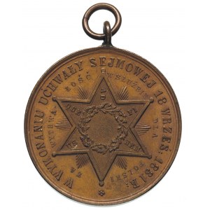 medal z uszkiem na 50-lecie Powstania Listopadowego wyd...