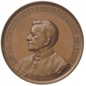 Michał Nowodworski- medal pamiątkowy 1888 r., Aw: Popie...