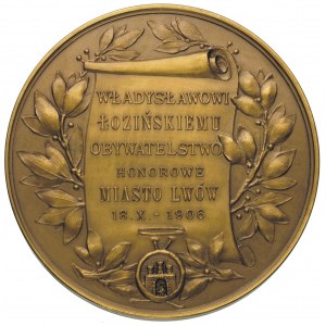 Władysław Łoziński-medal autorstwa J. Markowskiego 1906...