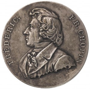 Fryderyk Chopin-medal autorstwa Lauera 1910 r., Aw: Pop...