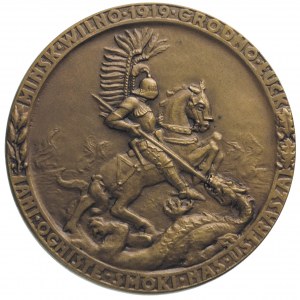 medal z Matką Boską Ostrobramską 1919 r., Aw: Matka Bos...