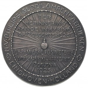 medal na otwarcie Fabryki Philipsa w Warszawie, 1923 r....