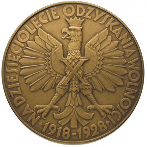 10-lecie odzyskania wolności-medal autorstwa T. Breyera...
