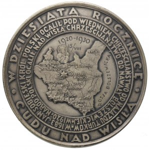 10-Rocznica Cudu nad Wisłą 1930 r. - medal autorstwa St...