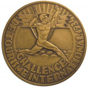 Zawody Challenge w Warszawie 1934 r. - medal autorstwa ...