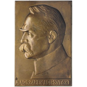 Józef Piłsudski-plakieta autorstwa J. Aumillera 1926 r....