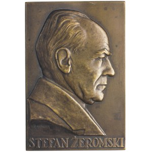 Stefan Żeromski-plakieta autorstwa J. Aumillera 1926 r....