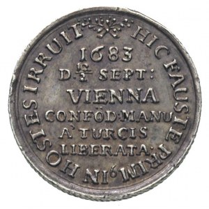 medal upamiętniający bitwę pod Wiedniem, Aw: Popiersie ...