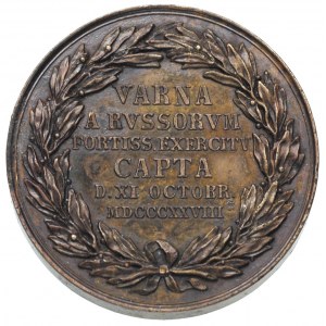Mikołaj I, -medal autorstwa H.Gube’go za zdobycie Warny...