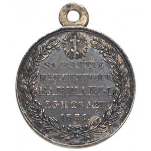 Mikołaj I, -medal za zdobycie Warszawy w 1831 roku, sre...